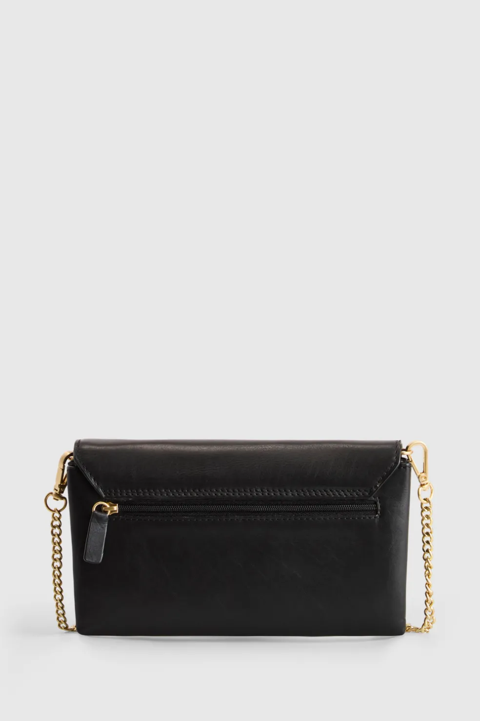 Lila Leather Chain Crossbody Purse
