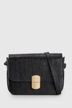 Lila Leather Flap Crossbody Bag