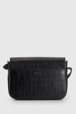 Lila Leather Flap Crossbody Bag