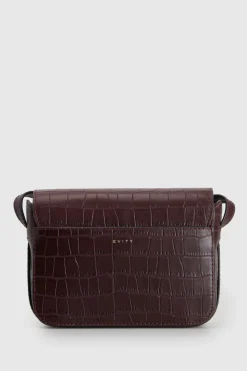 Lila Leather Flap Crossbody Bag