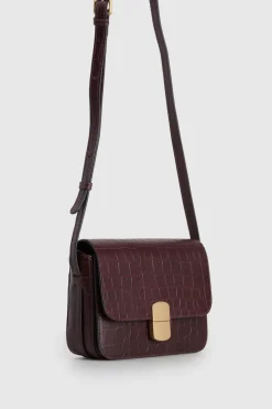Lila Leather Flap Crossbody Bag