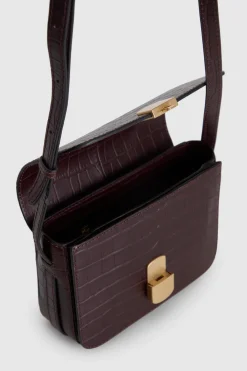 Lila Leather Flap Crossbody Bag
