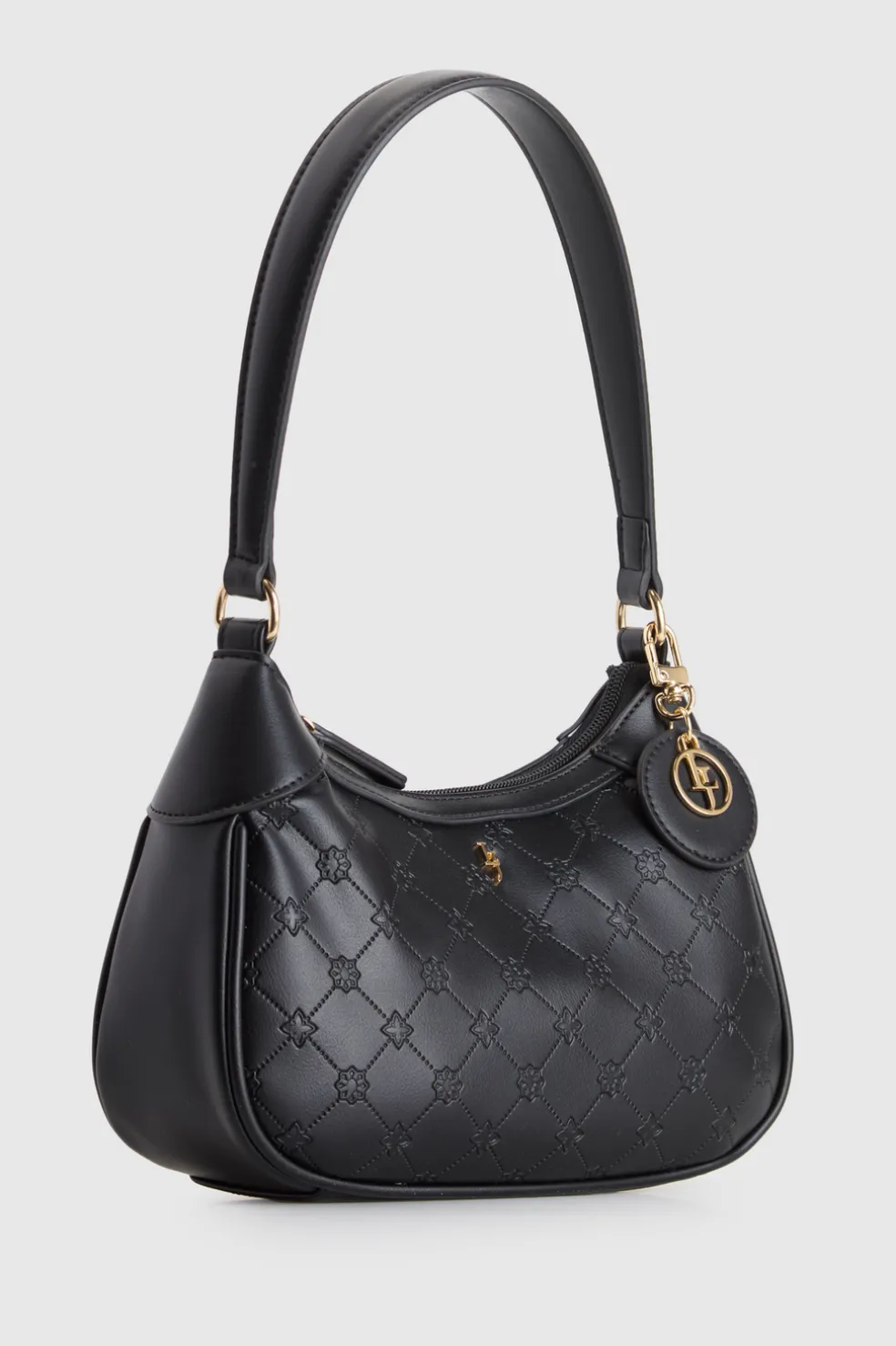 Logo Embossed Shoulder Bag