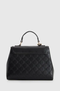 Logo Emboss Top Handle Bag