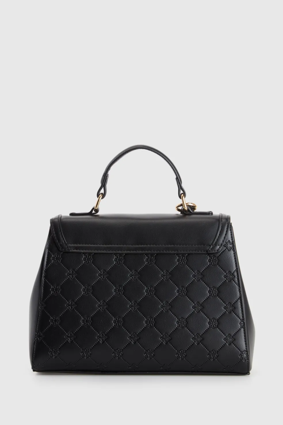 Logo Emboss Top Handle Bag