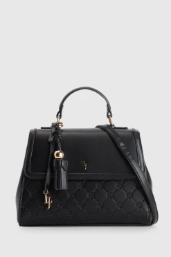 Logo Emboss Top Handle Bag