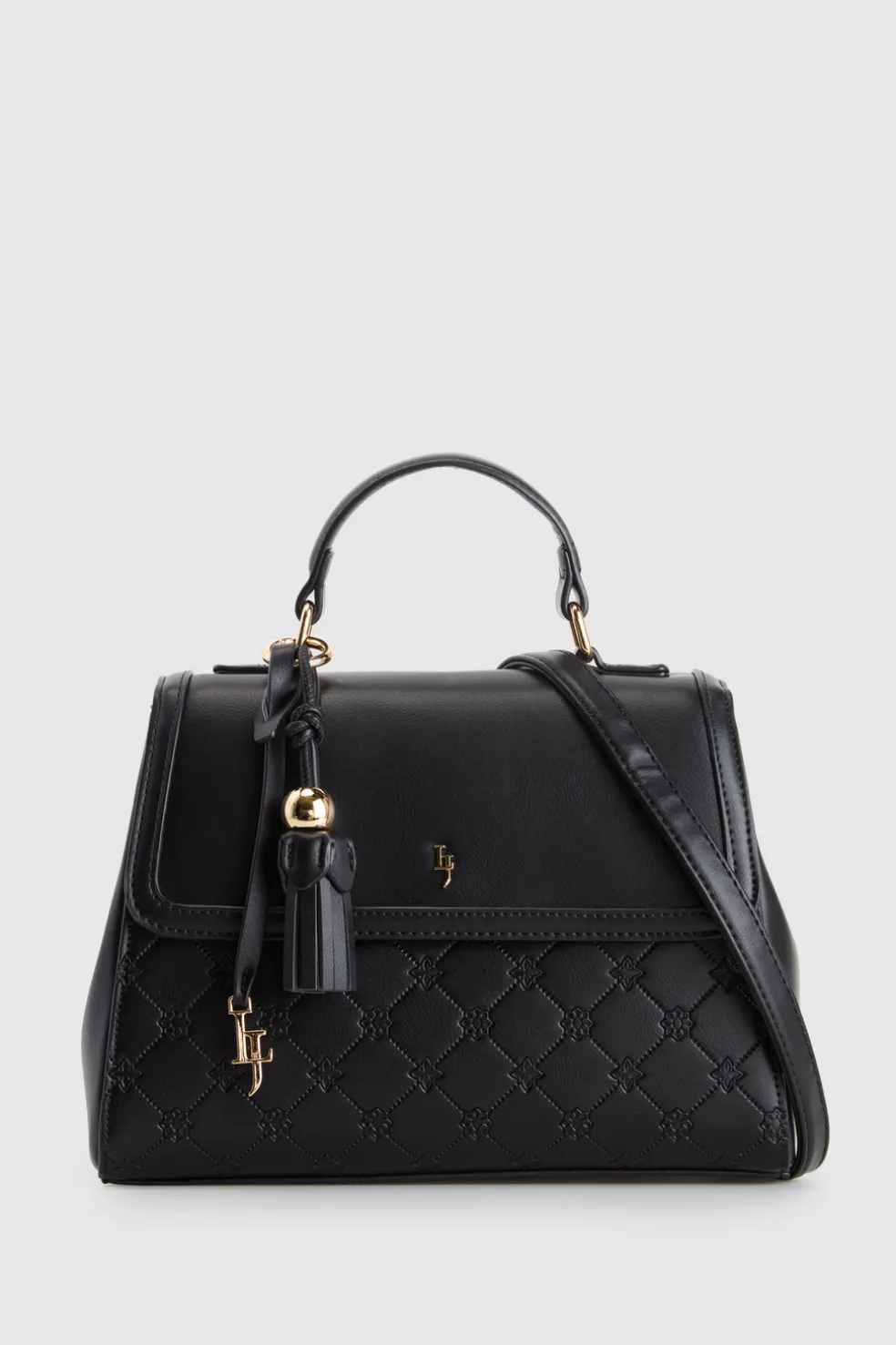Logo Emboss Top Handle Bag