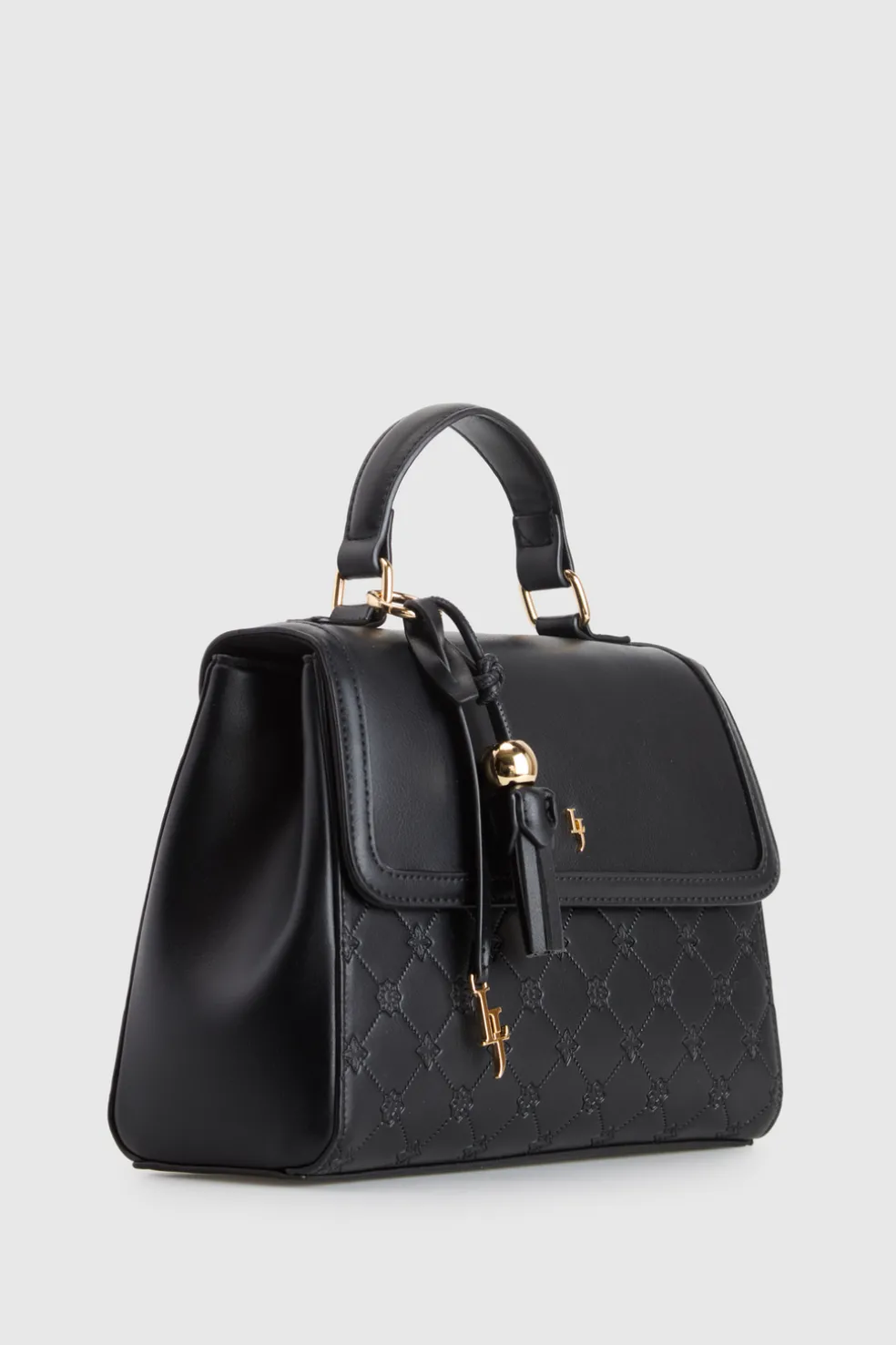 Logo Emboss Top Handle Bag
