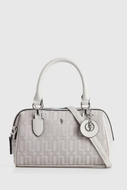 Logo Jacquard Barrel Bag