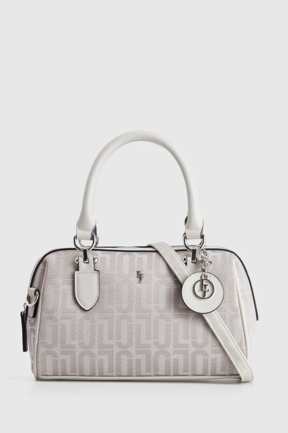 Logo Jacquard Barrel Bag