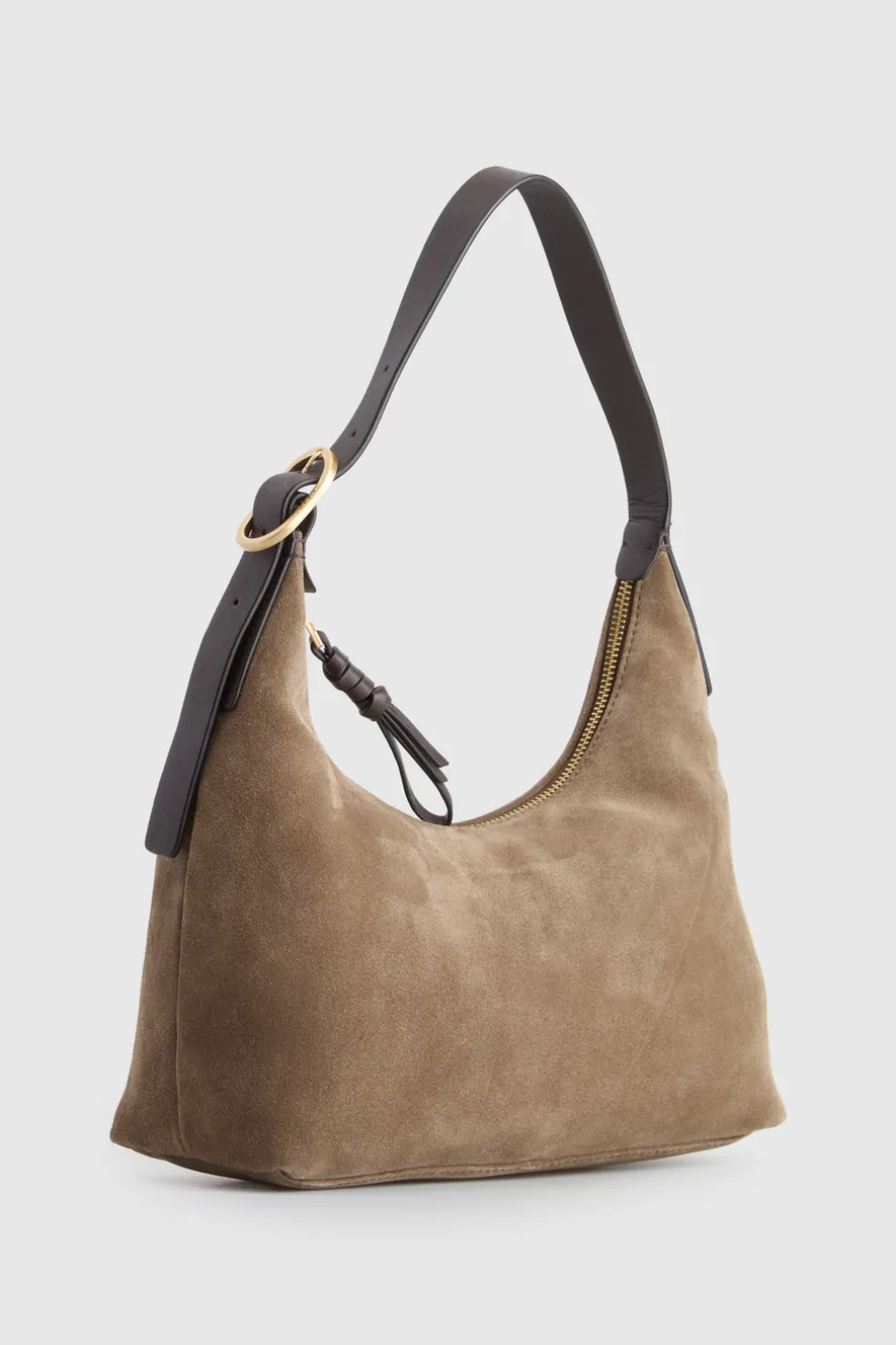 Malia Leather Suede Hobo Bag