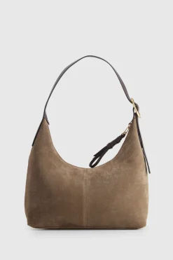 Malia Leather Suede Hobo Bag