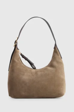 Malia Leather Suede Hobo Bag