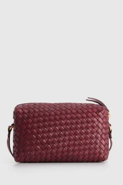 Margo Leather Weave Crossbody Bag