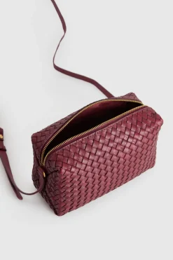 Margo Leather Weave Crossbody Bag