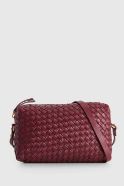 Margo Leather Weave Crossbody Bag