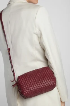Margo Leather Weave Crossbody Bag