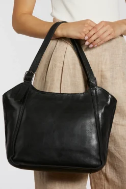 Maya Leather Buckle Tote Bag