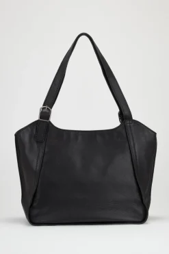 Maya Leather Buckle Tote Bag