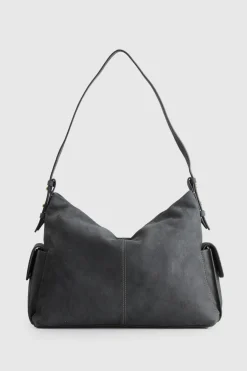 Narda Leather Pocket Hobo Bag