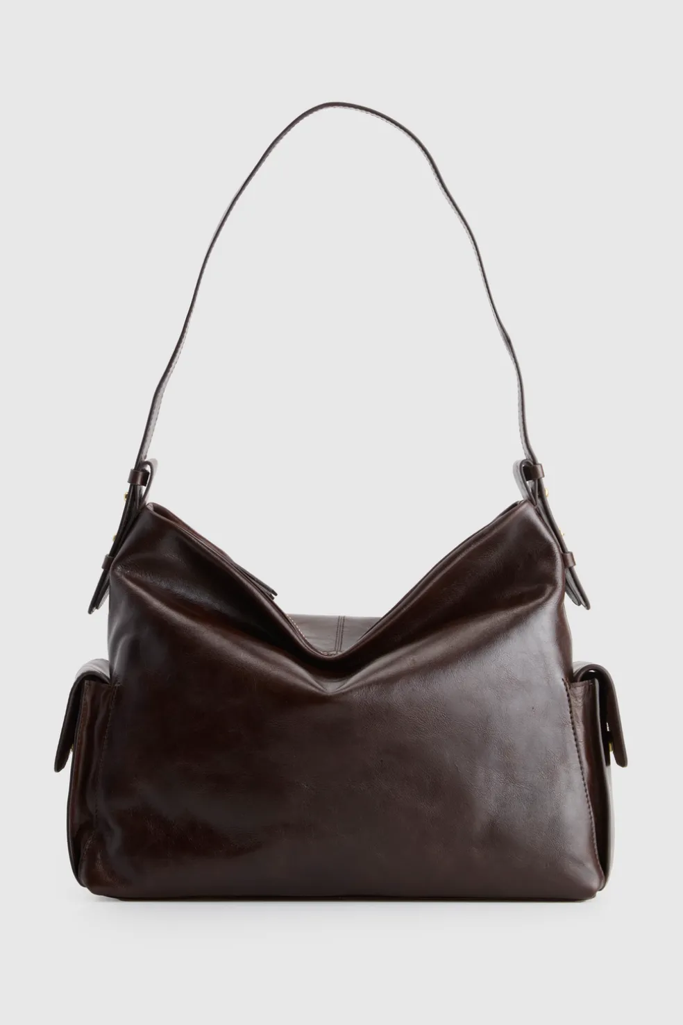 Narda Leather Pocket Hobo Bag