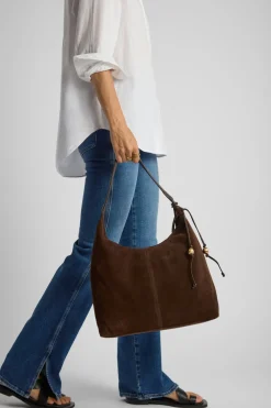 Nina Leather Suede Hobo Bag