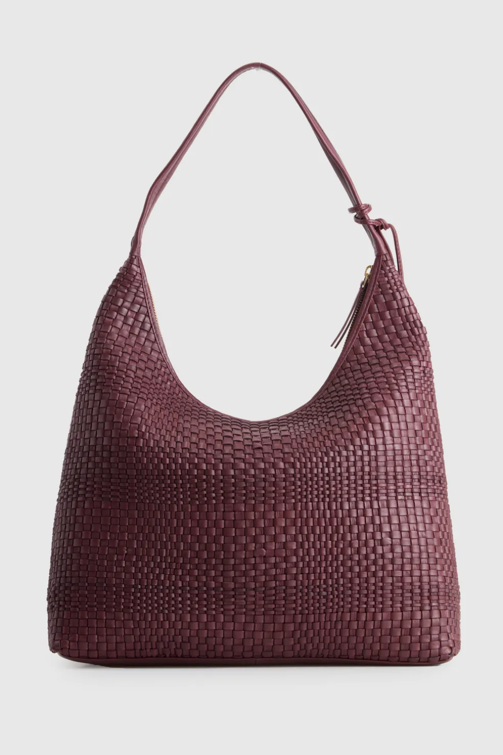 Nina Leather Weave Hobo Bag