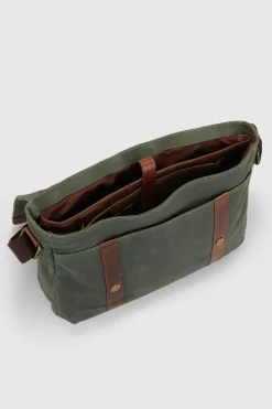 Noah Canvas/Lea Trim EW Satchel