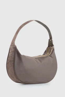 Noemie Leather Trim Shoulder Bag