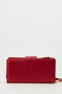 RFID Leather Zip Around Wallet