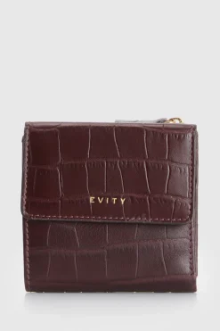 RFID Lila Croc Emboss Lea Wallet
