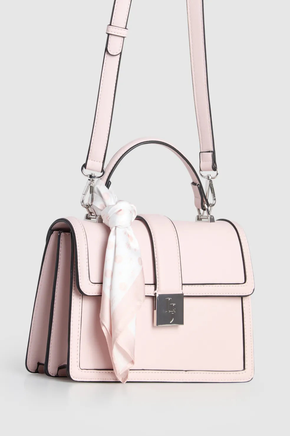 Scarf Top Handle Bag
