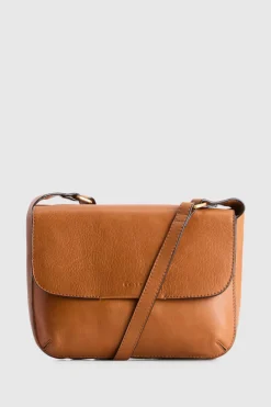 Sofia Leather Flap Crossbody Bag